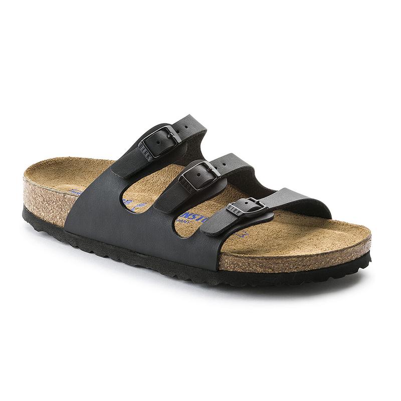 Birkenstock Soft Footbed Birko-flor Florida Dame Sort | DK 457BEX